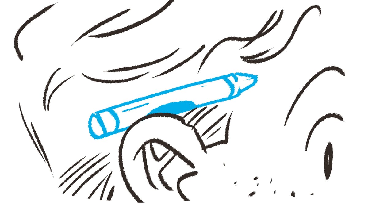 John with a blue pencil tucked behind his ear. :)